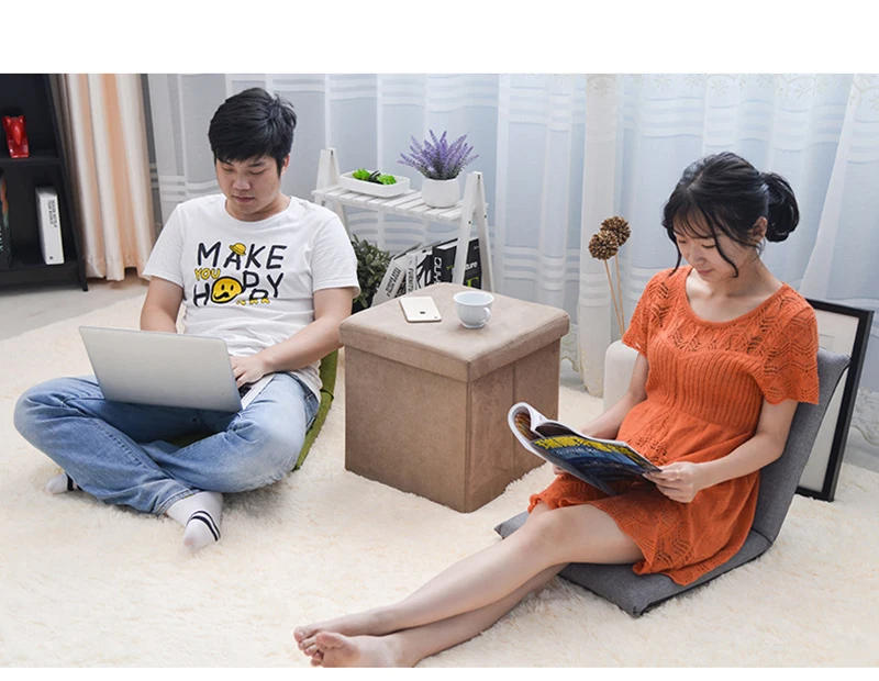 Description Picture 4 of itemHome Office Floor Chair Folding Multiangle Portable Floor Seat with Adjustable Backrest, Low Folding Chair with Sponge Filling