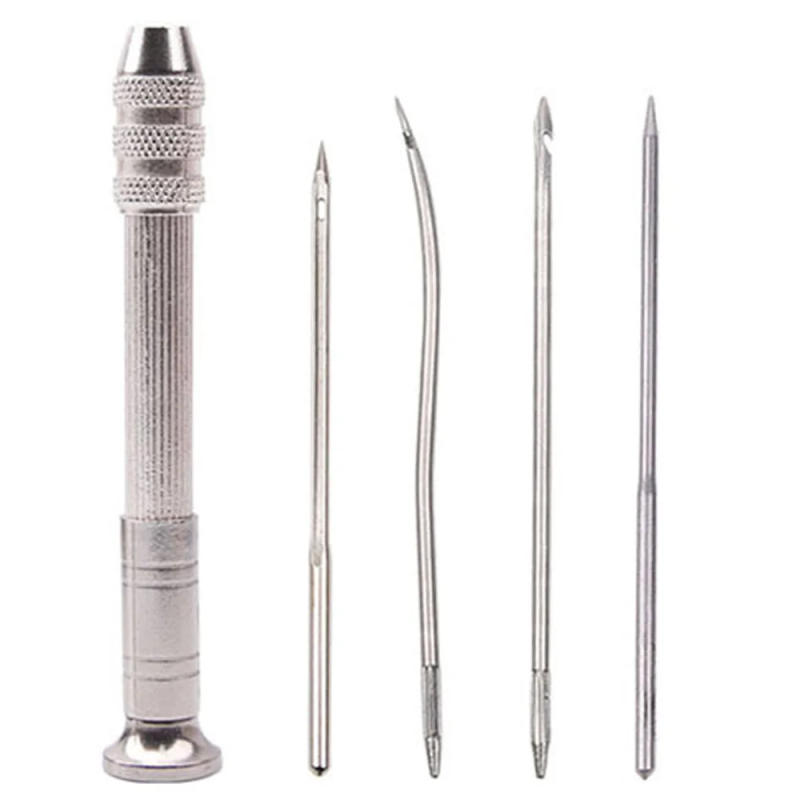 Description Picture 5 of itemLeather Sewing Awl Set Replaceable Multifunctional Shoes Repair Tool Kit Punch Stitching Needles DIY Sewing Leathercraft 5PCS/Se