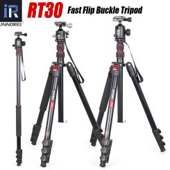 RT30 Professional Tripod Monopod Aluminum Alloy Fast Flip Lock Travel High Camera Stand For DSLR Camera Camcorder 36mm Ballhead