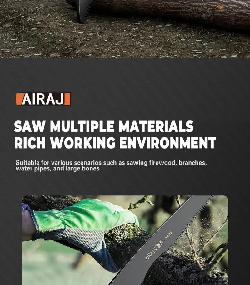 Description Picture 6 of itemAIRAJ 1pc Extended Multi-functional Hand Saw, Woodworking Portable Steel Saw, Outdoor Tree And Camping Hand Saw