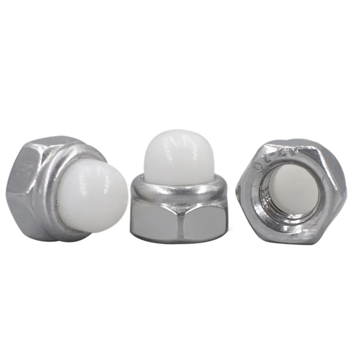 Description Picture 4 of itemPlastic Nylon Dome Hex Cap Nuts 304 SS Outer Hex Plastic Nylon Head Cap Nut