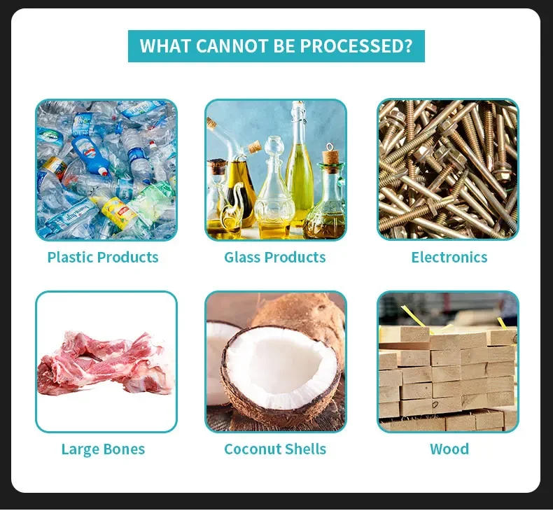 Description Picture 6 of itemHigh Efficiency Eco Friendly Food Disposal Food Waste Processor Garbage Recycling Equipment