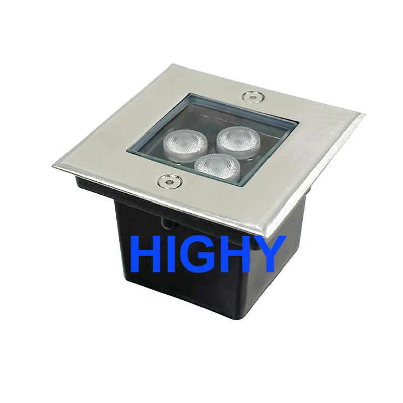 Description Picture 3 of itemIP68 Waterproof 1W 3W 4W 5W 6W 9W Square LED Outdoor Floor Light Underground Garden Decoration Led Buried Lamps AC85-265V DC12V