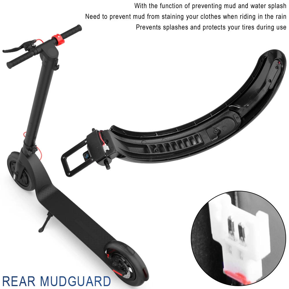 Description Picture 5 of itemRear Wheel Fender  with Light for HX X7 X8 Electric Scooter Rear Mudguard Set Aluminum Alloy Hook Plastic Shell Taillight Parts