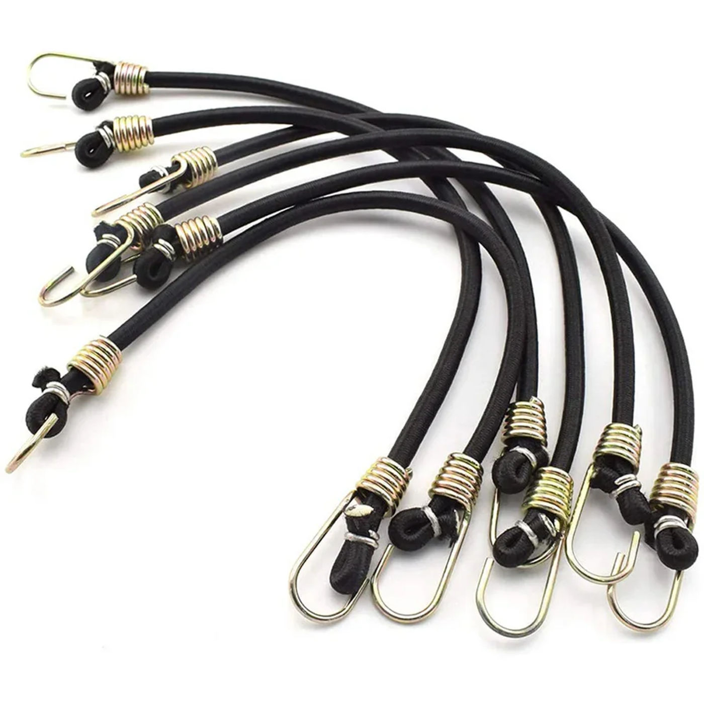 Description Picture 2 of item10 Pcs Heavy Duty Elastic Bungee Cords With Carabiner Luggage Cord 30cm Luggage Packing Ropes Camping Accessories
