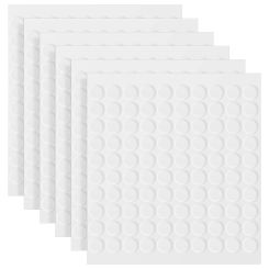 600 Pcs Transparent Double-sided Tape Clear Picture Hangers Without Nails Stickers Sticky Dots for Wall Hanging Tack Cufflinks
