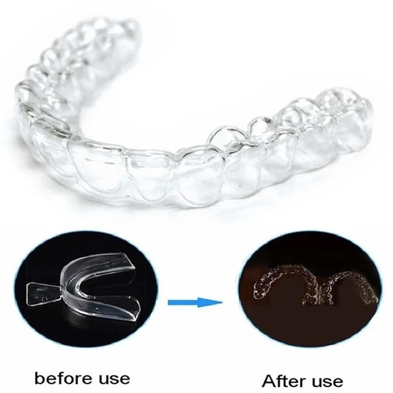 Description Picture 6 of item2pcs Silicone Mouth Guard Night Anti Snoring Bruxism Whitening Teeth Mouth Tray Sports Boxing Tooth Protector Sports Brace