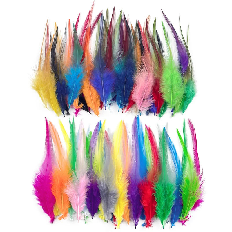 Description Picture 2 of item50Pcs/Lot Colored Pheasant Feathers DIY Decoration Natural Black White Crafts Handicraft Accessories Chicken DIY Plumes Decor