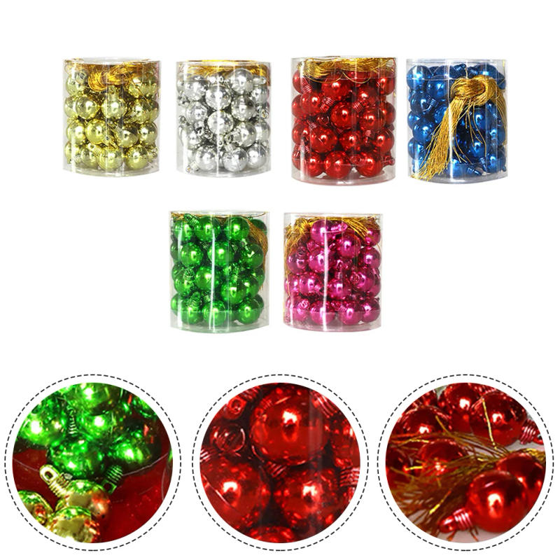 Description Picture 6 of item48pcs Christmas Xmas Tree Ball Bauble Hanging Home Party Ornament Decorate Trees Decoration Balls Party Hanging Pendant Navidad