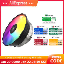 PADO S3 CPU Cooling Processor Air Cooler Fan RGB PWM Hielera Intel LGA 1155 1700 1200 1151 AMD AM3 AM4 PC Gamer Led Fan 120mm