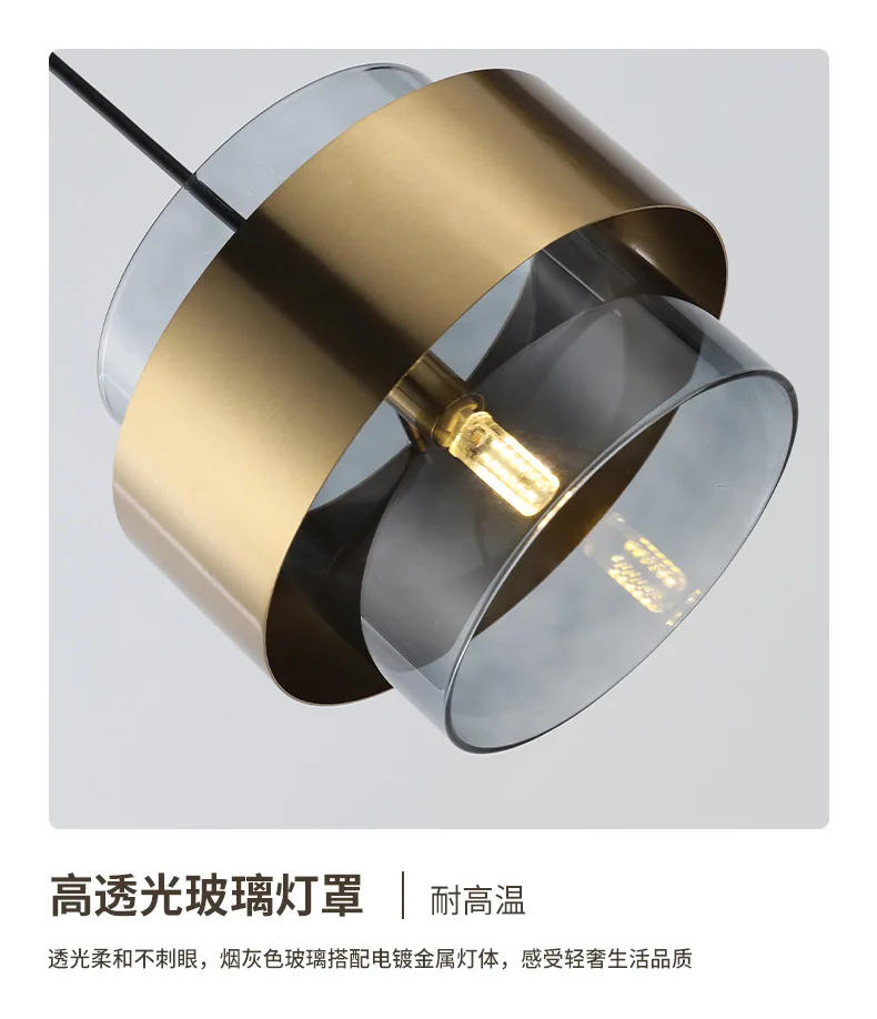 Description Picture 5 of itemNordic minimalist Restaurant Chandelier Creative Personality Golden luxury dinng room bar cafe Modern pendant light