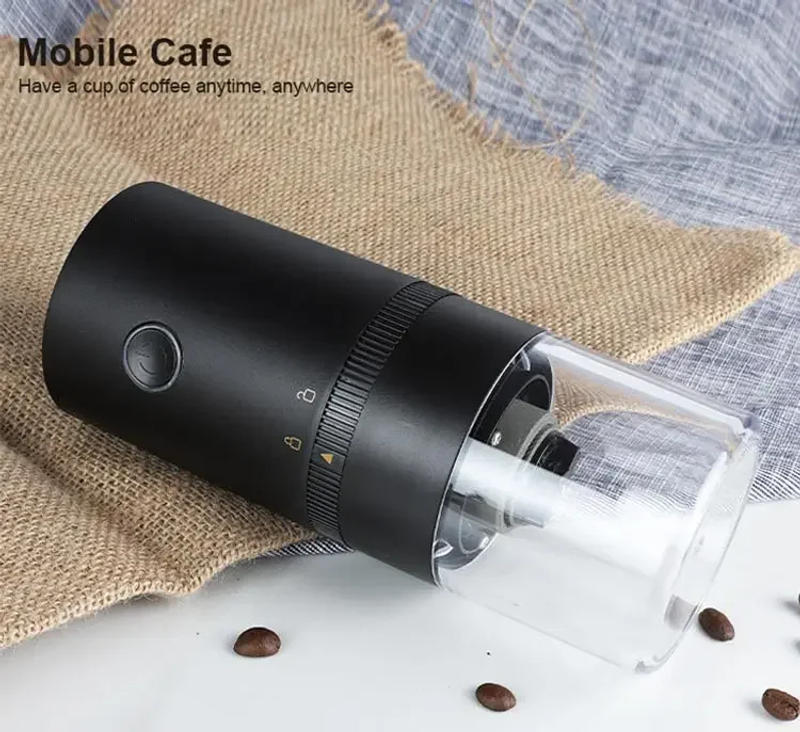 Description Picture 2 of itemNew Portable Electric Burr Coffee Grinder With 38 Gears Adjustable Coarse Fine Coffee Grinding Removable Chamber For Home Travel