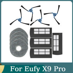 12PCS Replaceable Spare Parts For Eufy X9 Pro Robot Vacuum Cleaner Accessories Washable Mop Cloth Filters Side Brush