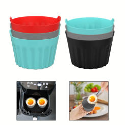 3/6/9pcs Air Fryer Egg Muold Air Fryer Egg Poacher Silicone Cupcake Baking Cups Ramekins Kitchen Bakeware Air Fryer Egg Muold