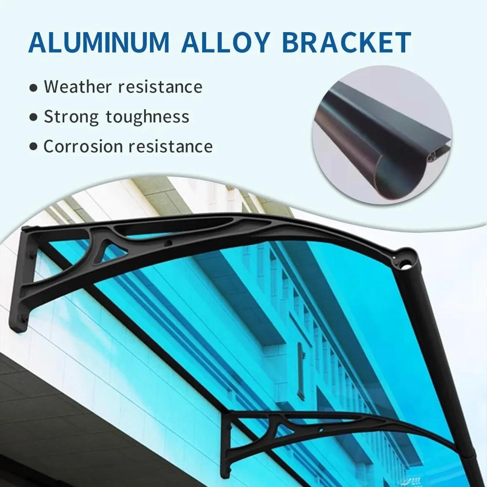 Description Picture 5 of itemDoor Awnings Exterior, Polycarbonate Cover Awnings for Doors Entrance, Awning for Door Window Exterior with Aluminum Bracket