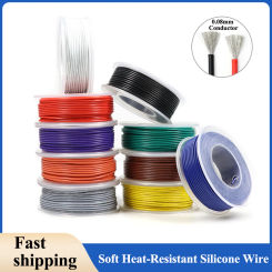 10 Colors Ultra Soft Silicone Wire 30/28/26/24/22/20/18/16AWG Silicone Rubber Insulated Tinned Copper Heat-resistant 200℃ Cable
