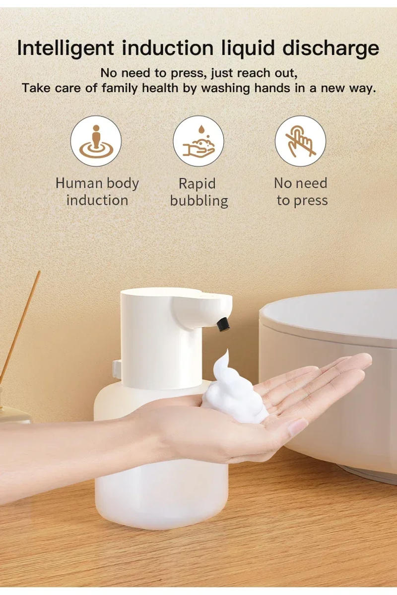 Description Picture 4 of itemP6 Automatic Inductive Soap Dispenser Foam Washing Phone Smart Hand Washing Soap Dispenser Alcohol Spray Dispenser Washing