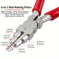 Round Hand-wound Modeling Pliers, Anti-rust Six-section Jewelry Pliers, 6-in-1 Jewelry Pliers, Jewelry Handmade Pliers,