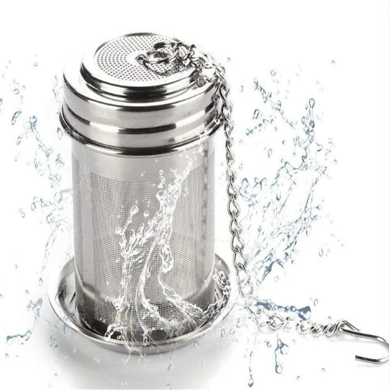 Description Picture 6 of item304 Stainless Steel Tea Infuser Strainer Leaf Spice Herbal Teapot Reusable Mesh Filter Creative Home Kitchen Accessories