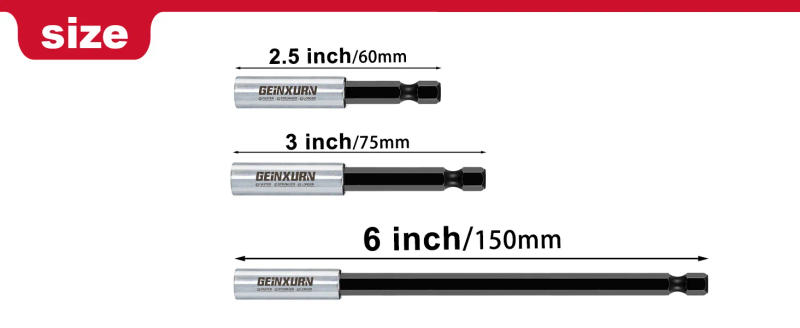 Description Picture 3 of itemGeinxurn Mixed Screwdriver Bit Holders, Cr-V Extension Socket Drill Bit Magnetic Holder Hex Shank Quick-Change Drill Bit Guide