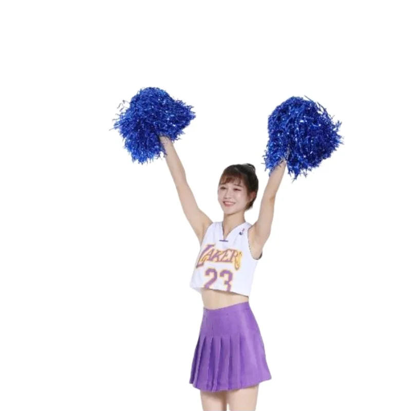 Description Picture 5 of itemCheerleading Poms with Handle Cheer Balls Gold Yellow Pink Red Green Blue for Hand Dance Women Girl Kids Pompoms Accessories
