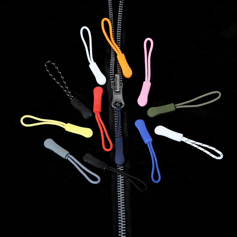 Description Picture 3 of item10PcsPVC Zipper Head Pulling Rope Colorful Clothing Luggage Zipper Head Accessories Colorful Pendant Pulling Tail Rope Pulling H