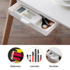 1pcs Self Stick Storage Box New ABS Under Desk Drawer Organizer Pencil Tray Desk Table Storage Home Organization Sundry Box