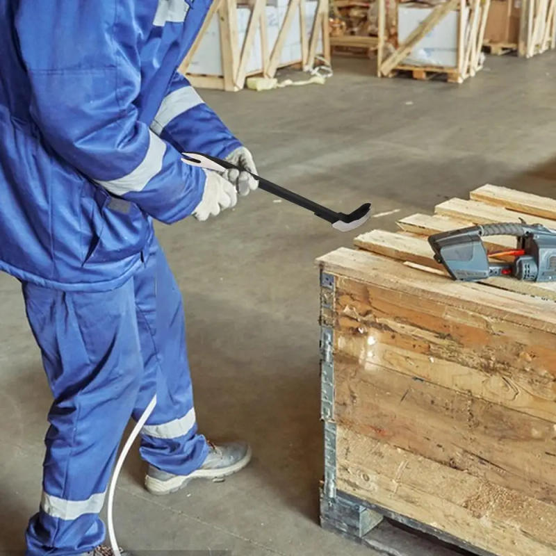 Description Picture 2 of itemCats Paw Nail Puller Carbon Steel Cats Paw Pry Bar Hammer Design Crowbar Tool Flat Pry Bar Nail Extractor Tool for Professional