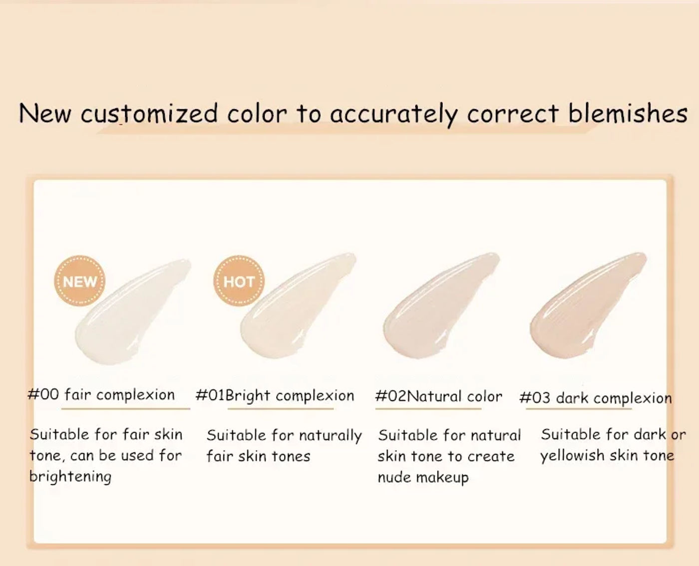 Description Picture 3 of itemJudydoll Liquid Concealer High Coverage Waterproof Sweatproof Long-Lasting Natural Foundation Cream Cosmetic Makeup