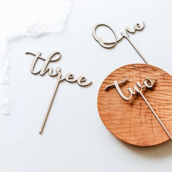 New Wooden 1 St Birthday Party Cake Topper One Two Three Cake Topper  Baby Kids Birthday Party Supplies Cake Decorations
