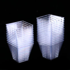 25pcs 60ML Disposable Dessert Cup Plastic Dessert Party Supplied Smoothie Cup Ice Cream Cup disposable cup with lid