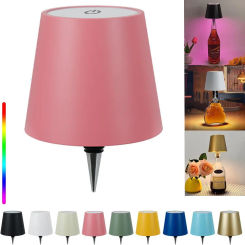 RGB LED Bottle Light For Outdoor Use Touch Control Table Lamp For Wine Bottles Light For Restaurants Bars Festival Party Decor