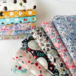 145x50cm Pastoral Floral Poplin Cotton Fabric DIY Children's Wear Cloth Make Bedding Quilt Decoration Home