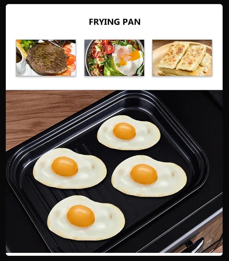 Description Picture 5 of itemHousehold Toaster 3 In 1 Breakfast Machine Multifunctional Drip Coffee Maker Household Electric Bread Pizza Frying Pan
