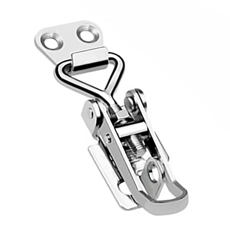 Description Picture 3 of item1 Pcs Lever Lock Hasp Stainless Steel Hasp Lock Latch Self-Locking Adjustable  Buckle For Machinery Hardware 38-50mm