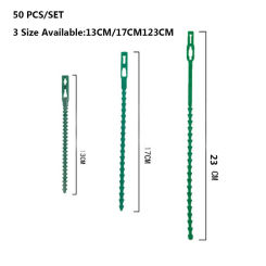 50 Pcs/set 13cm/17cm/23cm Reusable Garden Plant Fixed Belt Ties Plastic Adjustable Garden Plant Tying Band Tools