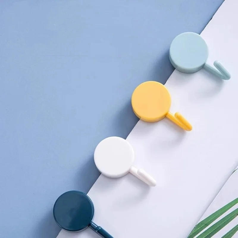 Description Picture 6 of item10PCS Self Adhesive Wall Hook Strong Without Drilling Coat Bag Bathroom Door Kitchen Towel Hanger Hooks Home Storage Accessories