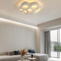 2024 Modern  Minimalist Master Bedroom White Flower Ceiling Light New Nordic Designer Creative LED Decor Retro Hanging Lamps
