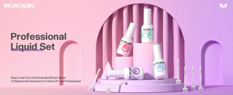 Description Picture 2 of itemDip Powder Liquid Set with Activator Base Top Coat and Dipping Powder Brush Saver 4pcs 0.5oz for Dip Powder Nail Kit