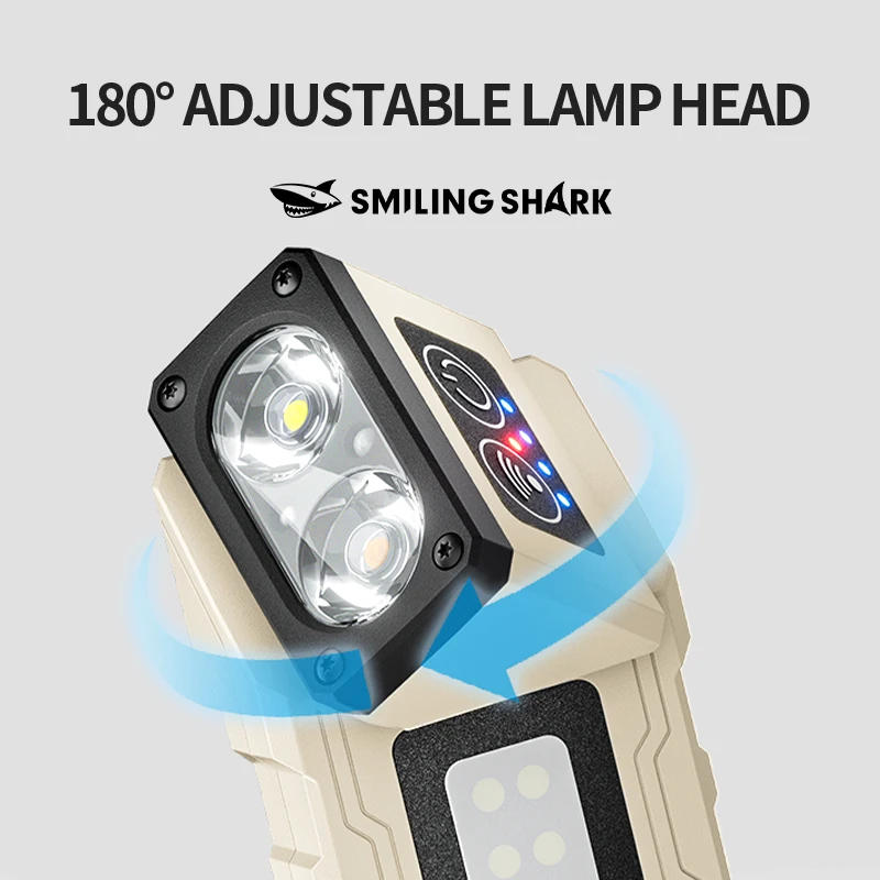 Description Picture 4 of itemSmiling Shark TD0172A Motion/Sensor Headlight, Super Bright Rechargeable Clip On Cap Lights, or Outdoor Hiking, Night Fishing