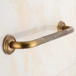 Grab Bar Antique Brass Grab Bar Grab Rail Armrest Handle 45cm Toilet Elderly Handrail Home Safety Wall Mounted