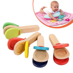Infant Toys Clapper Castanet Finger Children Percussion Instrument Hand Musical Baby Education Toddler