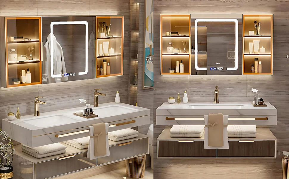 Description Picture 2 of itemWashroom Vanity Modern Bathroom Vanity Set Modern Bathroom Modern Design Double Sink Bathroom Cabinets