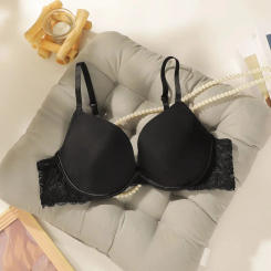 Viomisha 1Pc Women Sexy Lace Underwire Bras Push Up Bra for Small Breast Solid Everyday Comfortable Underwear XS-L