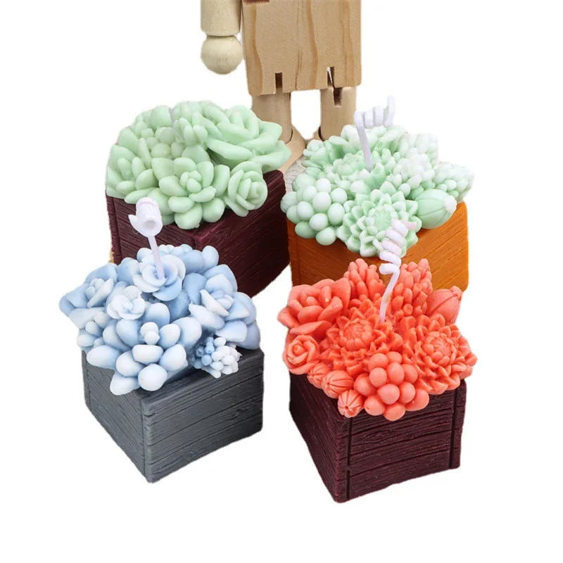 Description Picture 2 of itemSucculent Flower Pot Silicone Mold DIY Flower Plant Gypsum Candle Making Resin Soap Mould Handmade Cement Clay Molds Home Decor