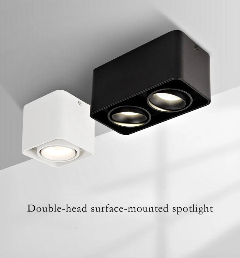 Description Picture 2 of itemGU10 Spotlight COB Surface Mounted Nordic Style No Bulb Spotlight 30 Degree Adjustment Ceiling Lamp for Family Store Spot Lights