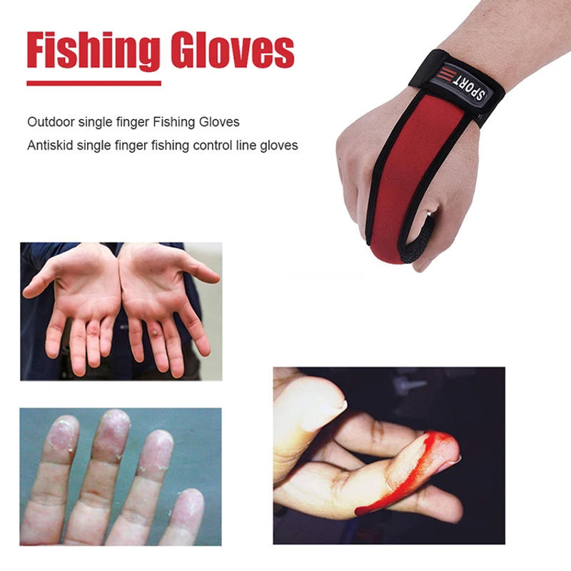Description Picture 4 of item1pc Fishing Gloves 1 Finger Protector Breathable Anti-Slip Anti-Cut Fishing Gloves Carp Outdoor Fishing Tackle Accessories