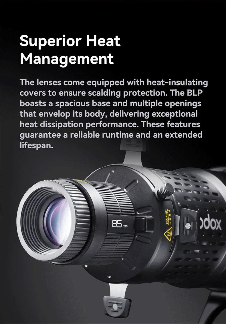 Description Picture 6 of itemGodox BLP LED Light /BFP Flash Projection Attachment Photography Accessory Gobo  CCT Adjustment Color Effects  Holder Gel Frame