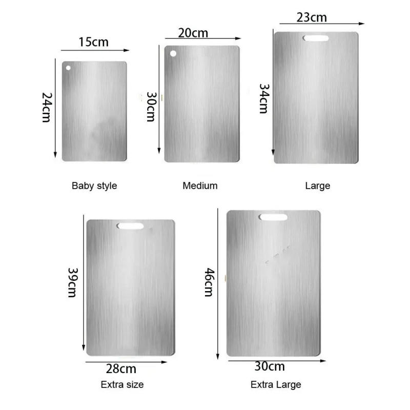Description Picture 3 of itemStainless Steel Chopping Board Thickened Antibacterial and Mildew-proof Cutting Board Kitchen Accessories Double Sided