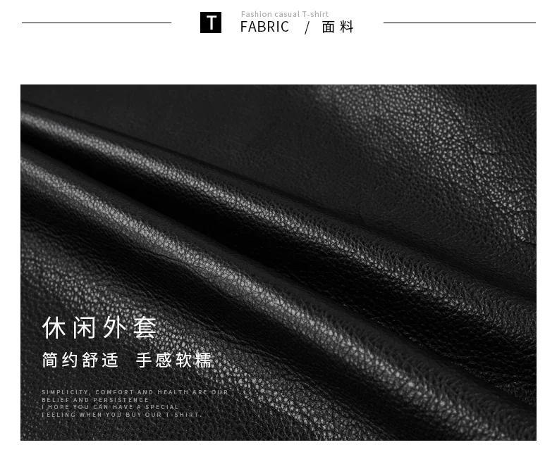 Description Picture 4 of itemAutumn and Winter New High-end Men's Fashion Handsome Leisure Haining Leather Coat Lapel Trench Coat Cowhide Coat  Split Leather